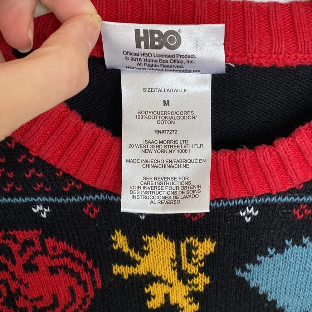 Game of Thrones Joy to the Realm Christmas Holiday Sweater - Picture 3 of 4